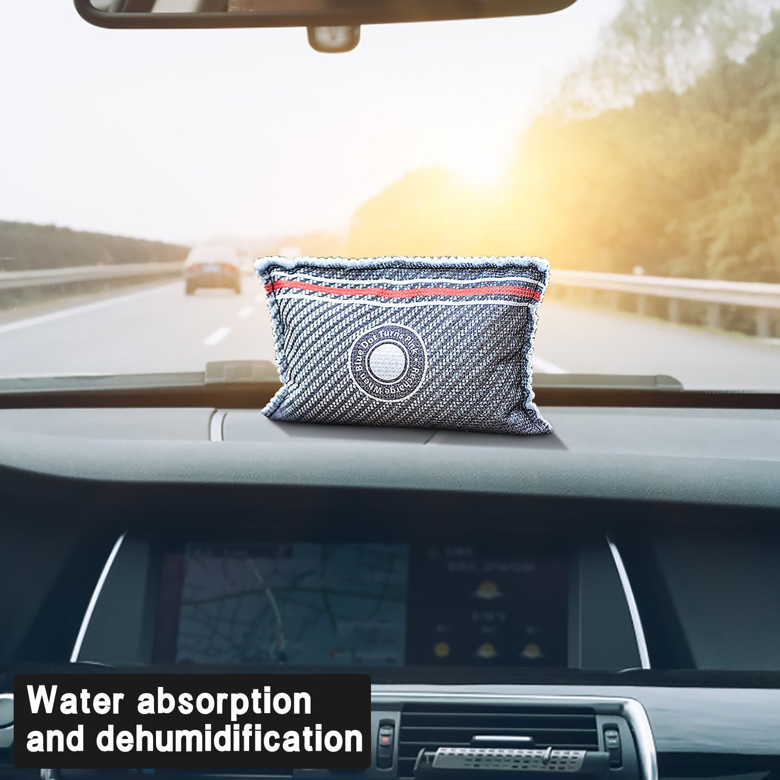 Reusable Car Dehumidifier Bag (1 x 300g) - Moisture Condensation Damp Absorber for Car & Home, 100% Leakproof & Reusable, Microwave Rechargeable Dehumidifier for Cars